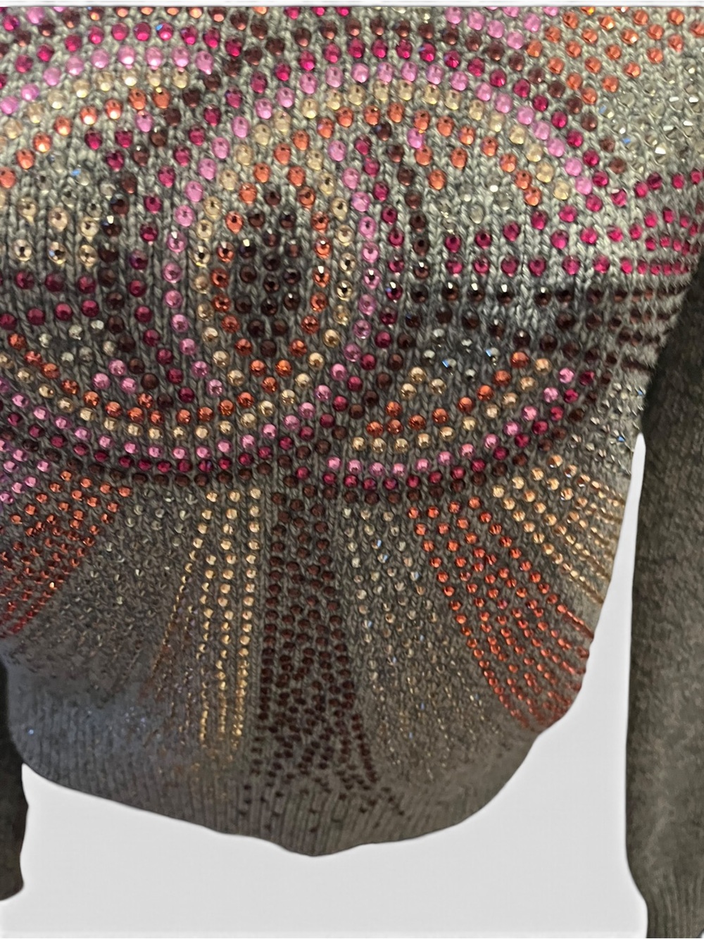 Authentic Chanel Fall 2022 Runway Iconic Crystal Embellished CC Cashmere Sweater - Picture 5 of 11